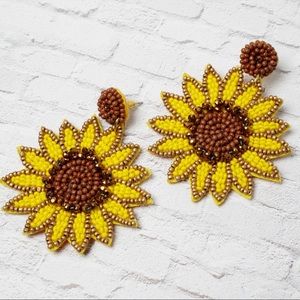 Seed Beading Chunky Sunflower Earring
